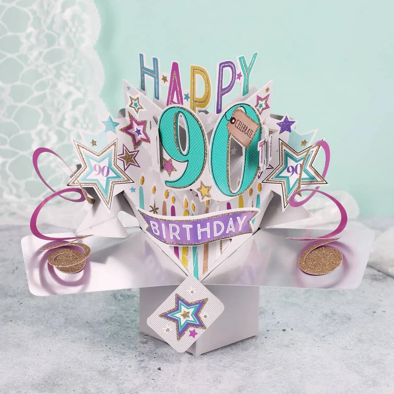 3D Karte zum 90. Geburtstag