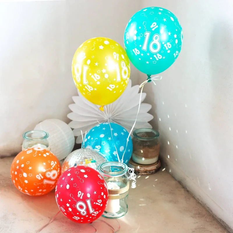 5 Luftballons zum 18. Geburtstag