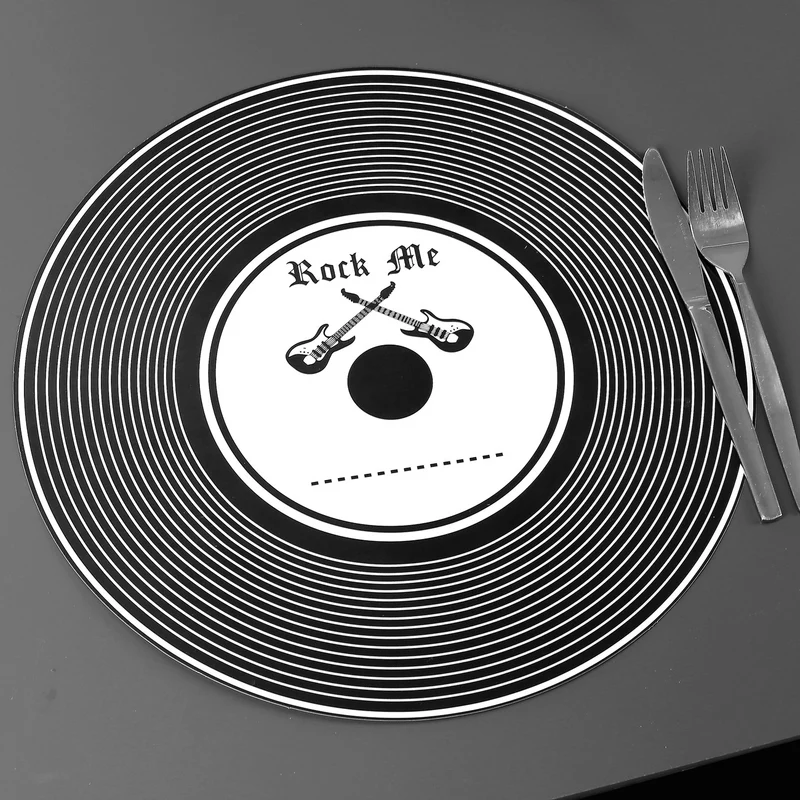 6er-Set Platzdeckchen im Schallplatten-Look