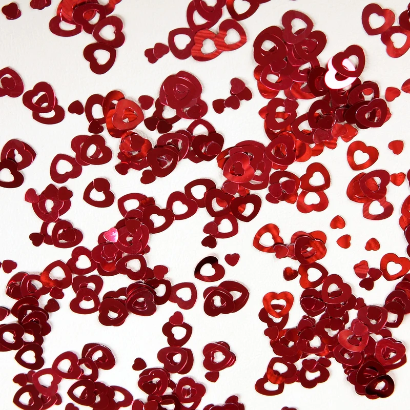 Tischdekoration Konfetti rote Herzen