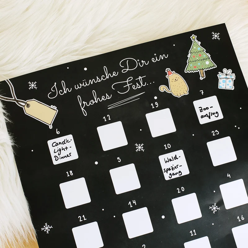 DIY Adventskalender - zum Freirubbeln