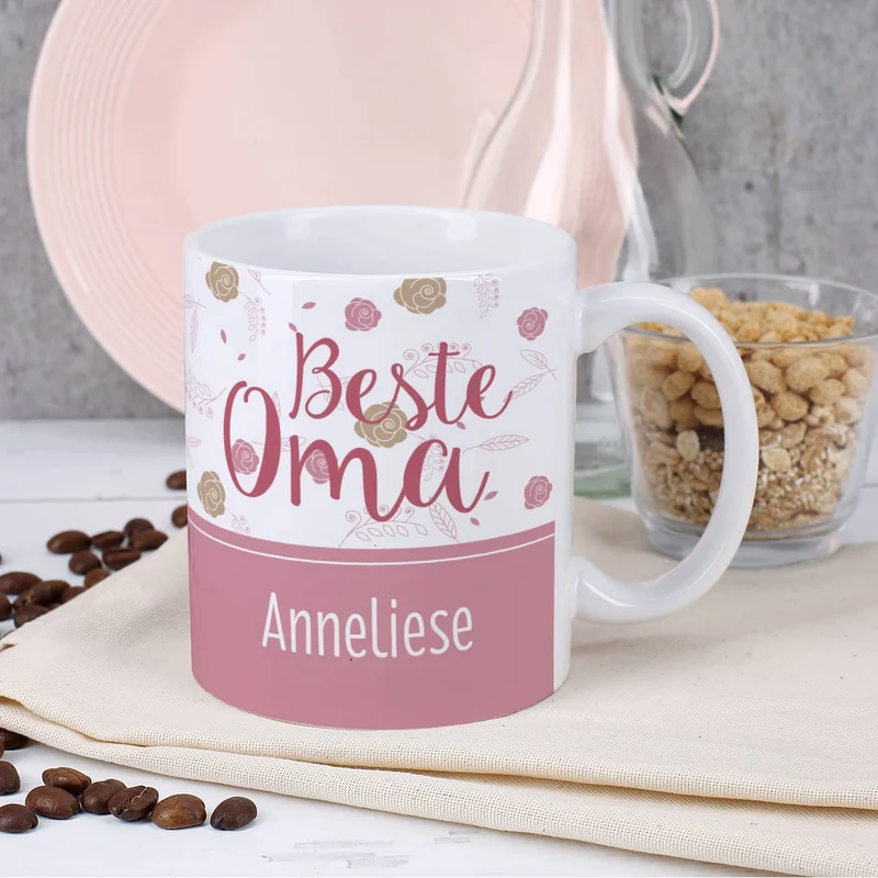 Tasse - Beste Oma - mit Wunschname