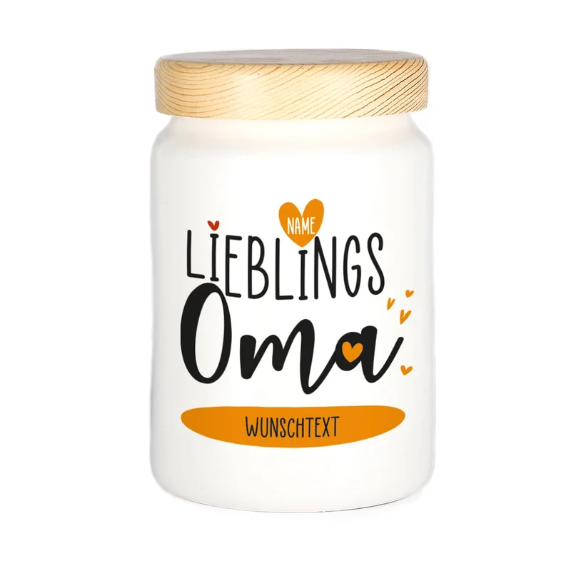Lieblingsoma - Geschenkdose mit Name, Wunschtext