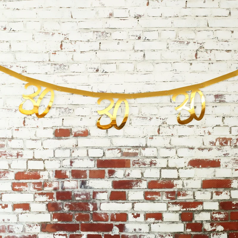 Goldene Girlande zum 30. Geburtstag