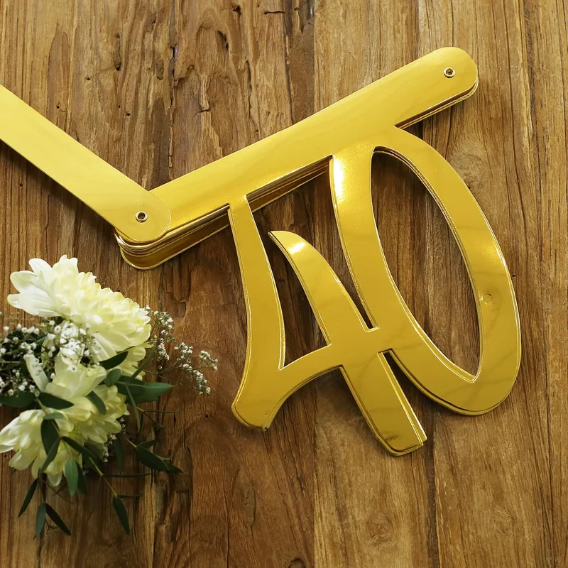 Goldene Girlande zum 40. Geburtstag