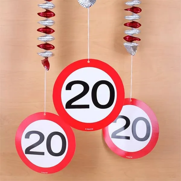 Spiral Dekoration Verkehrsschild 20
