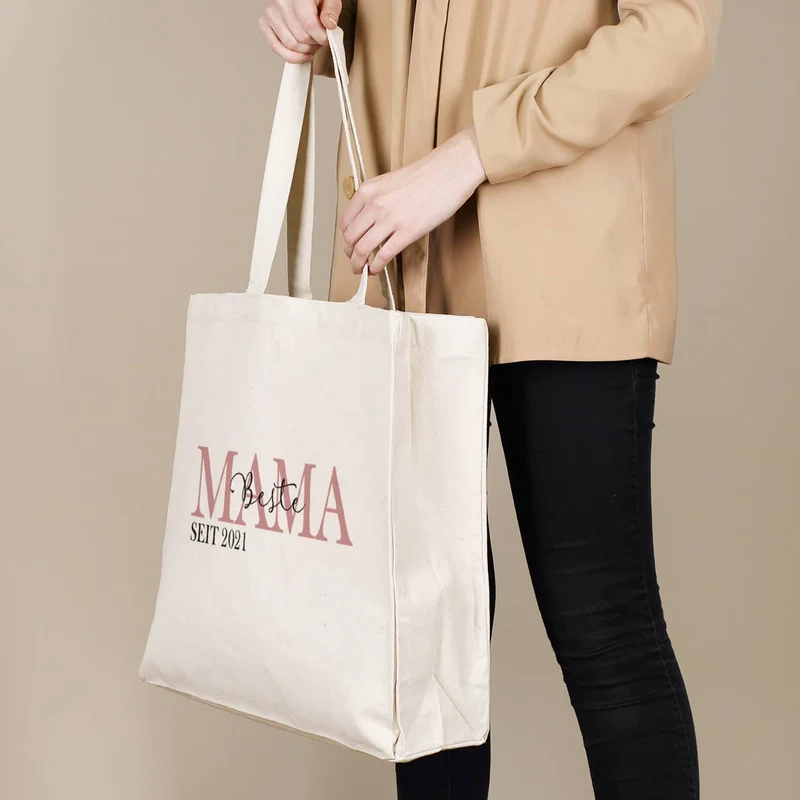 Mama seit - geräumiger Shopper aus Baumwolle