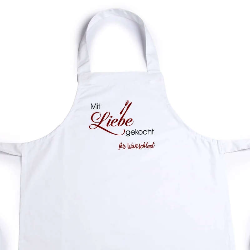 Schürze - Mit Liebe gekocht und Wunschnamen