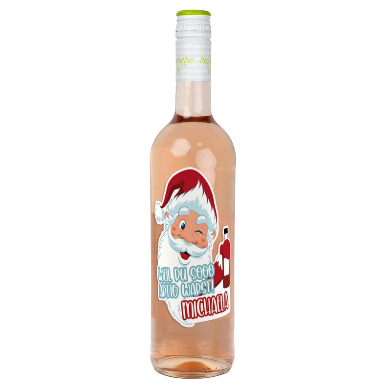 Weil du sooo artig warst! - Weinflasche zu Weihnachten mit Namensaufdruck | Biorebe Wein
