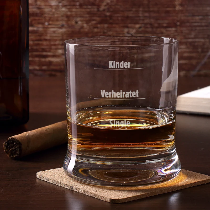 Whiskyglas Kinder, Verheiratet, Single