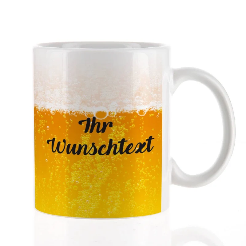Bier-Tasse mit Wunschtext