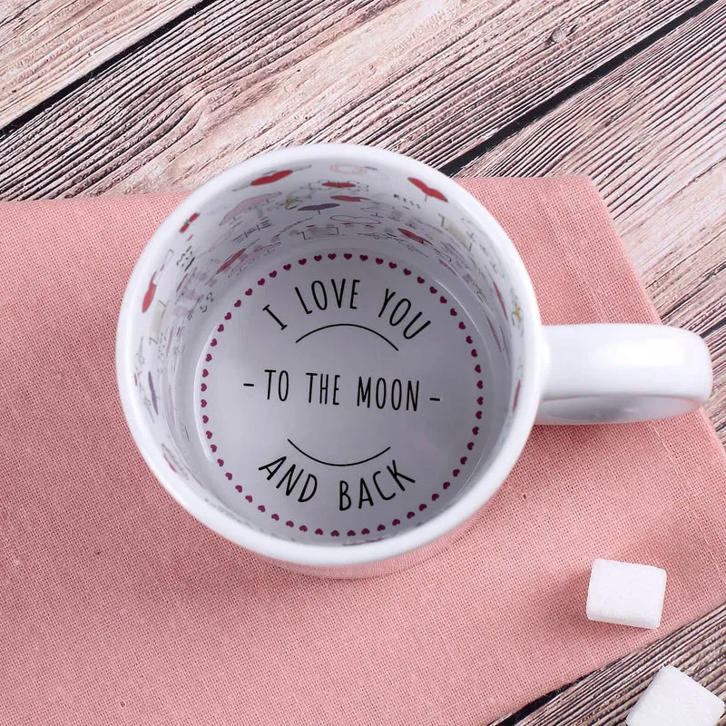 Tasse - I love you to the Moon and back - mit Innenaufdruck