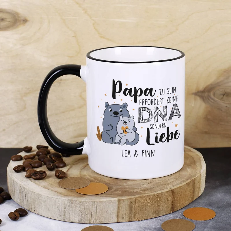 Papa zu sein erfordert keine DNA sondern Liebe - Tasse für Bonus-Papas