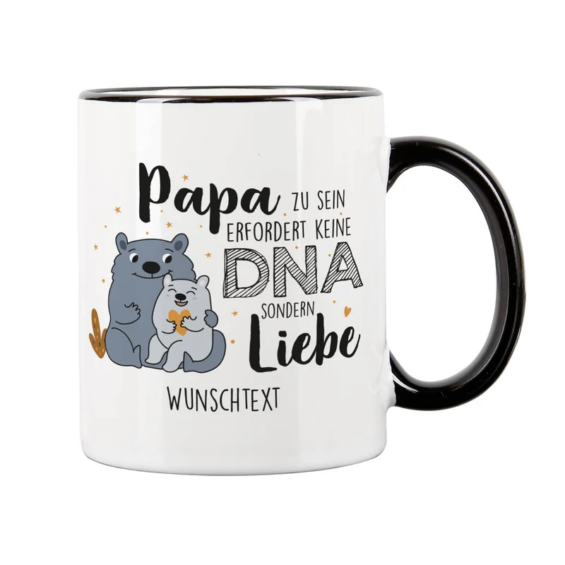 Papa zu sein erfordert keine DNA sondern Liebe - Tasse für Bonus-Papas