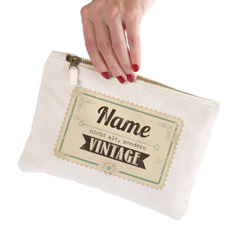 Nicht alt, sondern vintage! - persönliche Kosmetiktasche zum Geburtstag