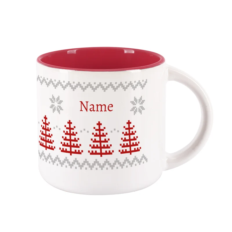 Große Tasse mit nordischem Motiv und Name