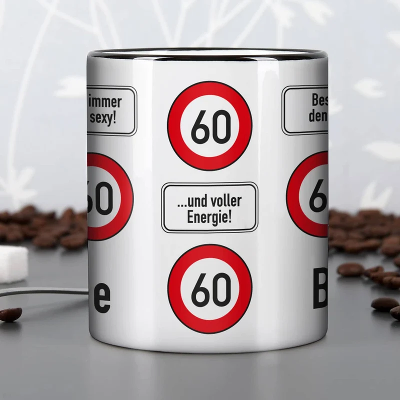 Persönliche Tasse - Achtung 60