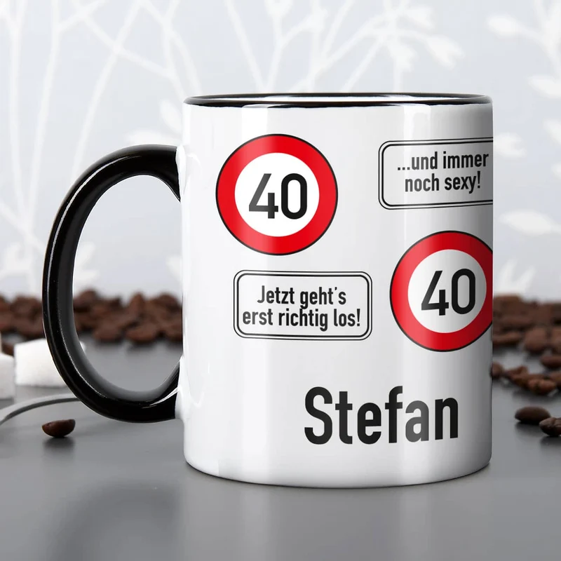 Persönliche Tasse - Achtung 40