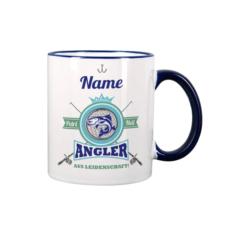 Angler aus Leidenschaft - Tasse mit Name