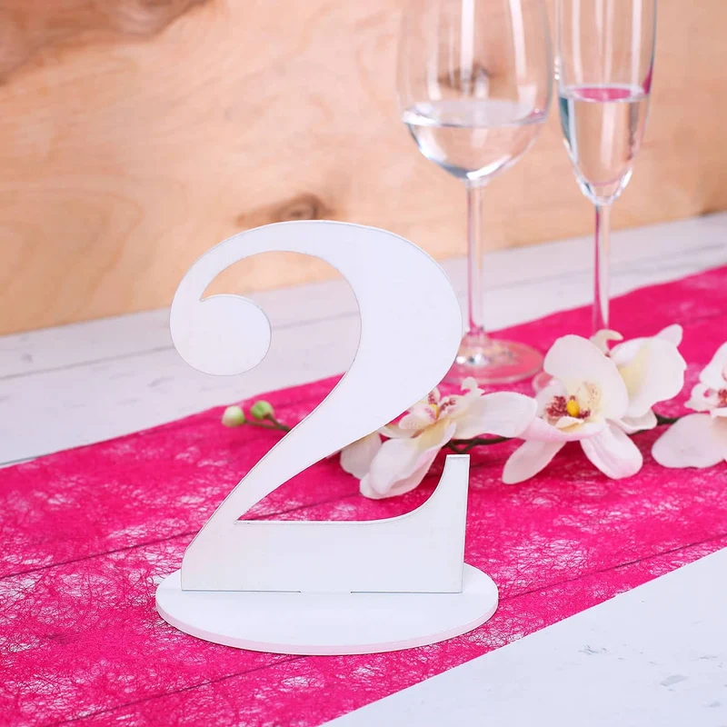 Weiße Dekozahl 2