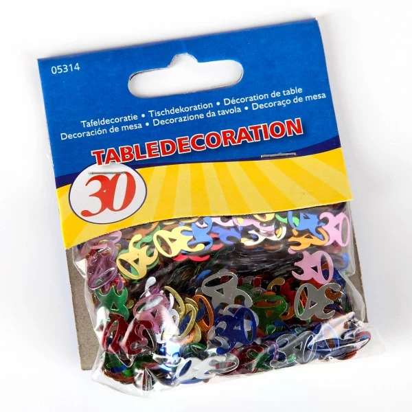Deko für den Tisch - Zahlenkonfetti 30