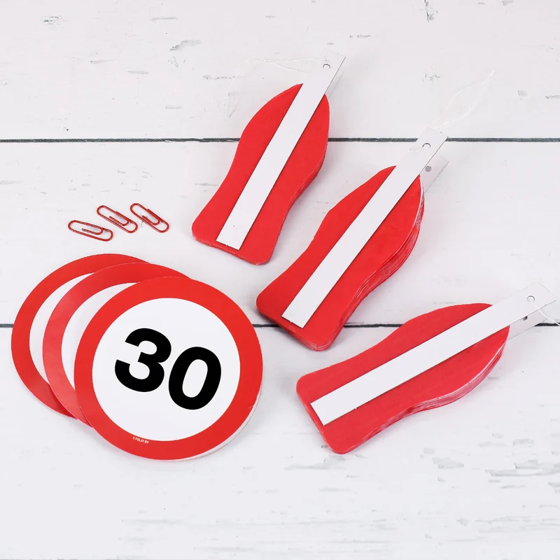 Waben Deko Verkehrsschild 30