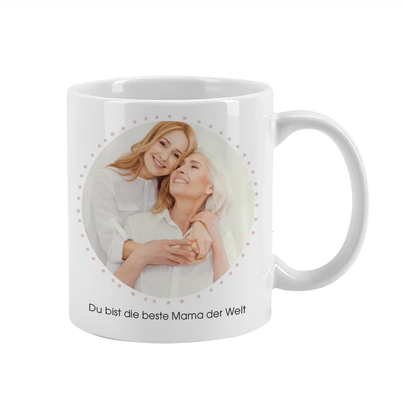 Das größte Glück ist, eine Mama wie Dich zu haben. - Fototasse zum Muttertag