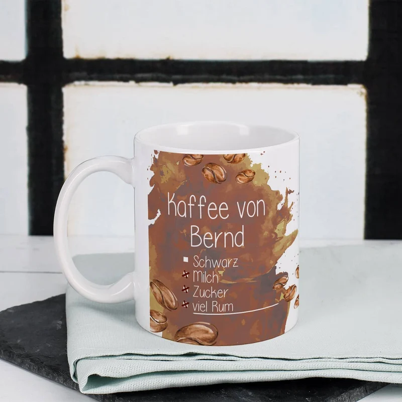 Tasse für Ihren Wunschkaffee - Kaffee schwarz, mit Milch oder Zucker