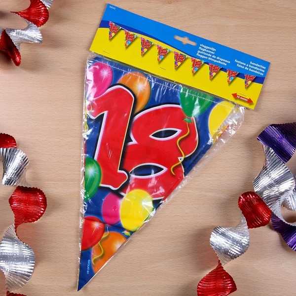 Wimpelkette Luftballons zum 18. Geburtstag