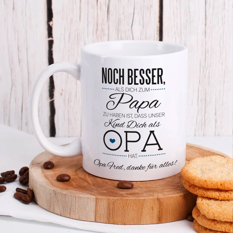 Tasse für den besten Opa mit Spruch und Wunschtext
