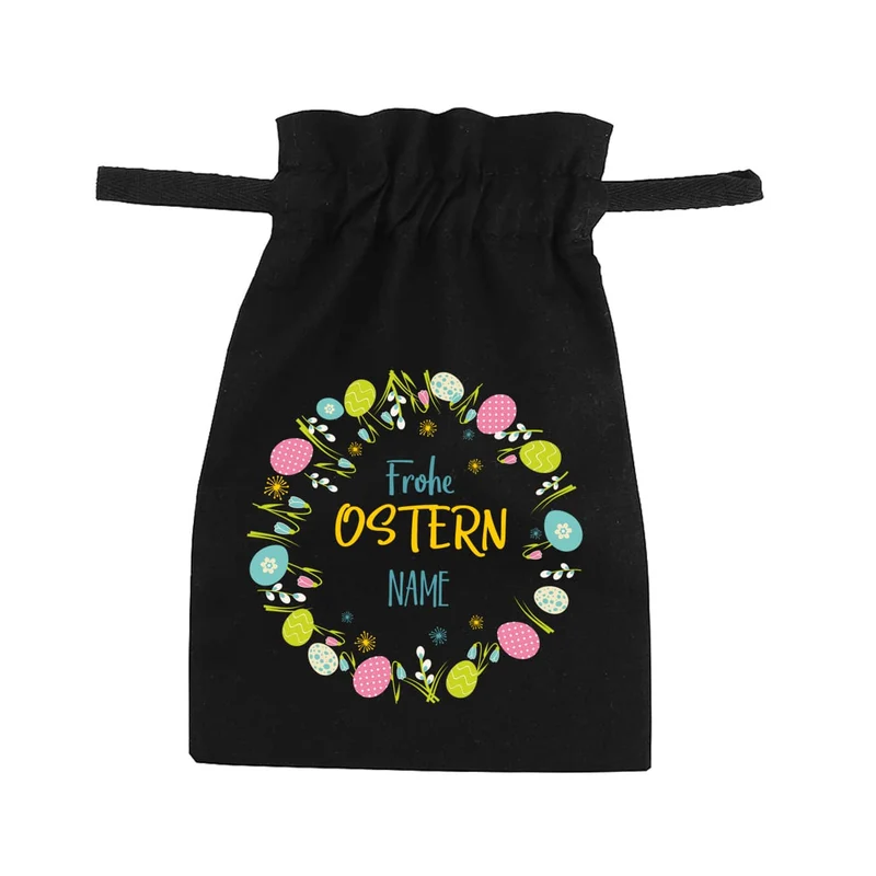 Kleines Geschenksäckchen zu Ostern mit Name, 21 x 14 cm