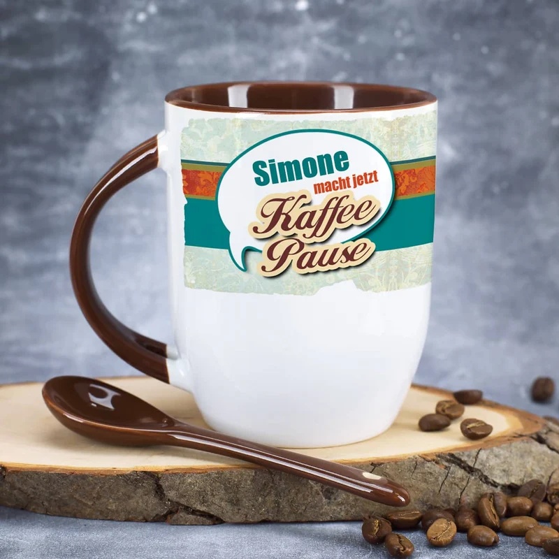 Tasse Kaffeepause mit Ihrem Wunschnamen