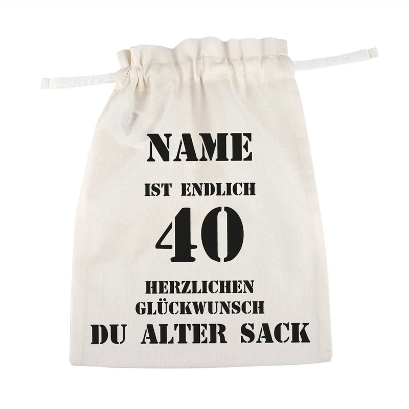 Geburtstags-Geschenksack zum 40. Geburtstag