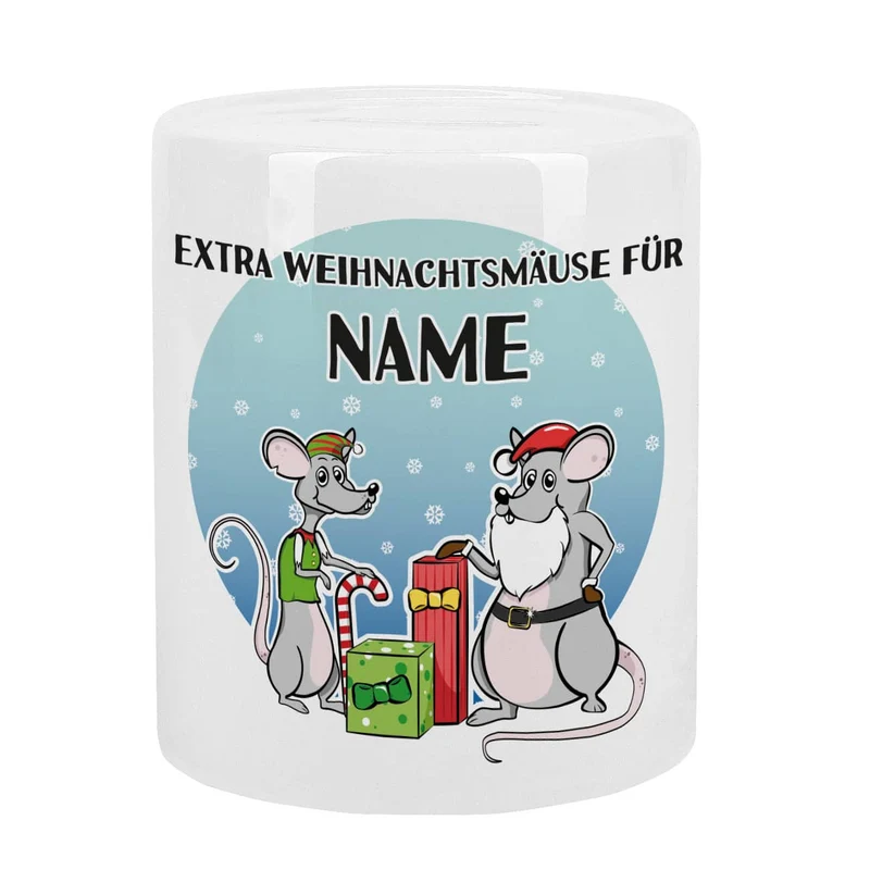Spardose für Weihnachtsmäuse als originelles Geldgeschenk