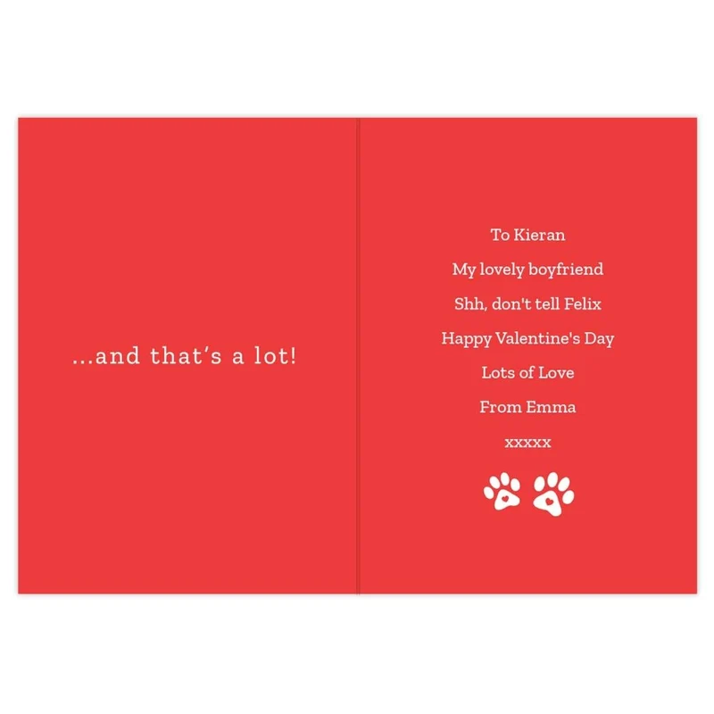 Personalised I Love You More Than The Cat Card