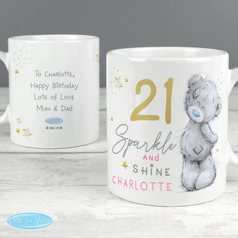 Personalised Me To You Sparkle & Shine Birthday Mug