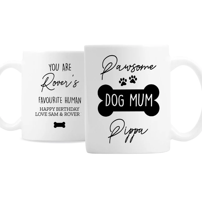 Personalised Pawsome Dog Mum Mug