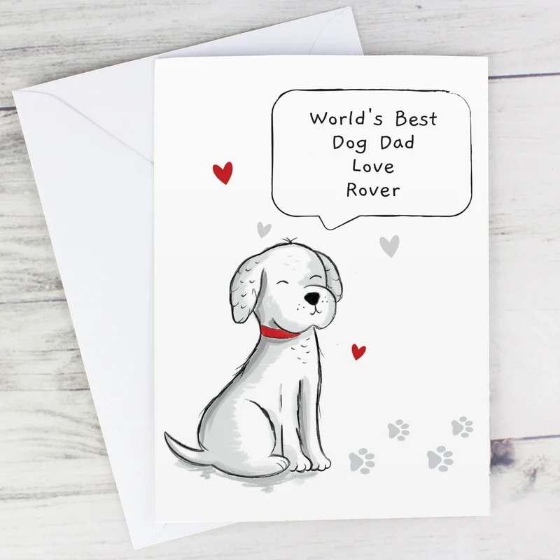 Personalised Dog Speech Bubble Card