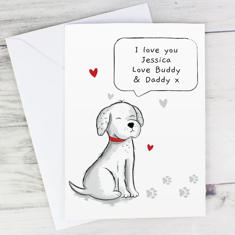 Personalised Dog Speech Bubble Card