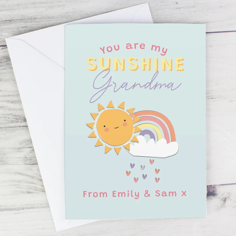Personalised You Are My Sunshine Card