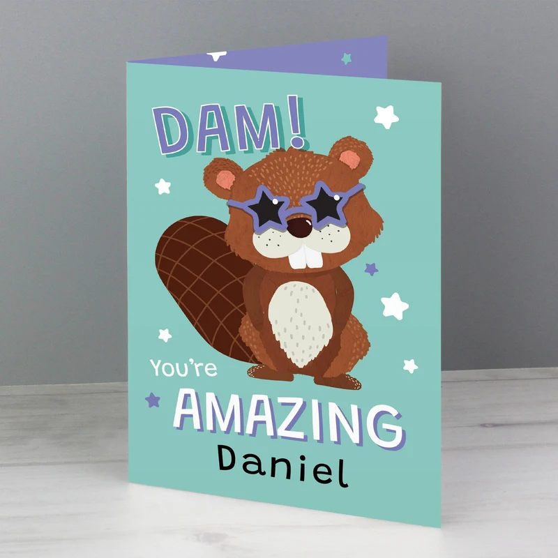 Personalised Dam You're Amazing Card