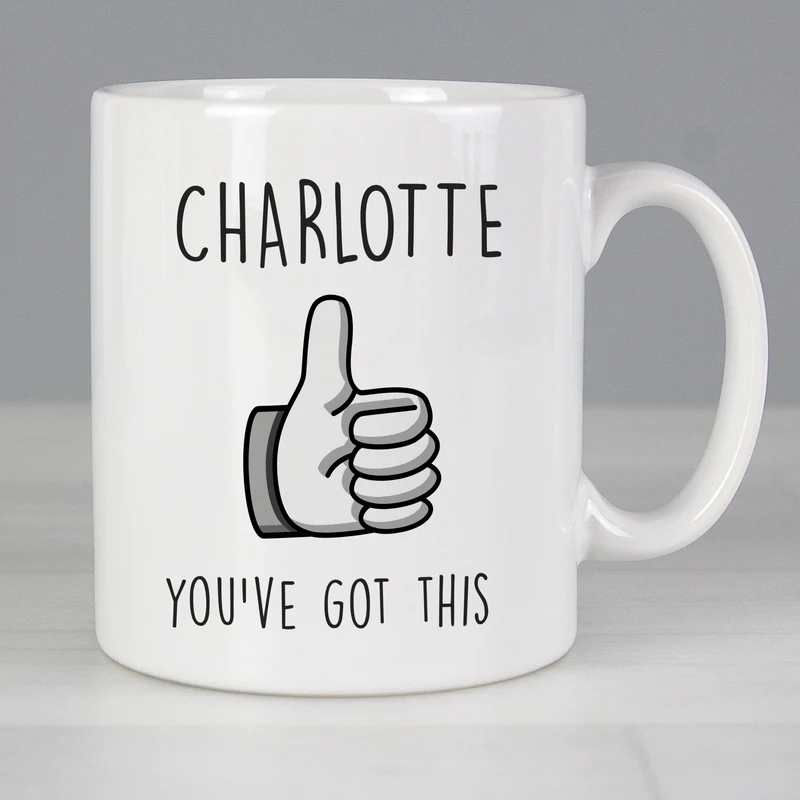 Personalised Thumbs Up Mug