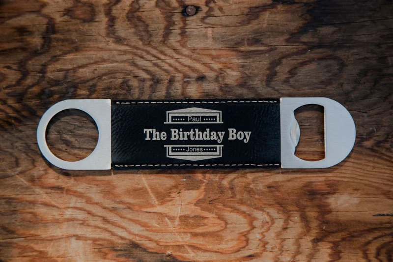 Personalized Leather Bottle Opener