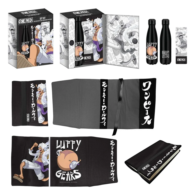 One Piece Stahlflasche, Sticker, Buchumschlag Geschenkset