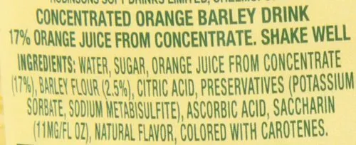 Robinson's Orange Barley Water, 28.7-Ounce (Pack of 4)