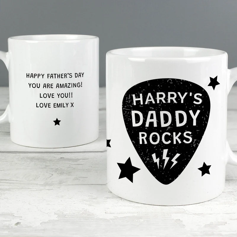 Personalised Daddy Rocks Mug