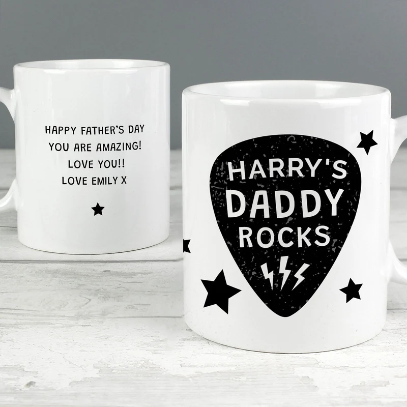 Personalised Daddy Rocks Mug