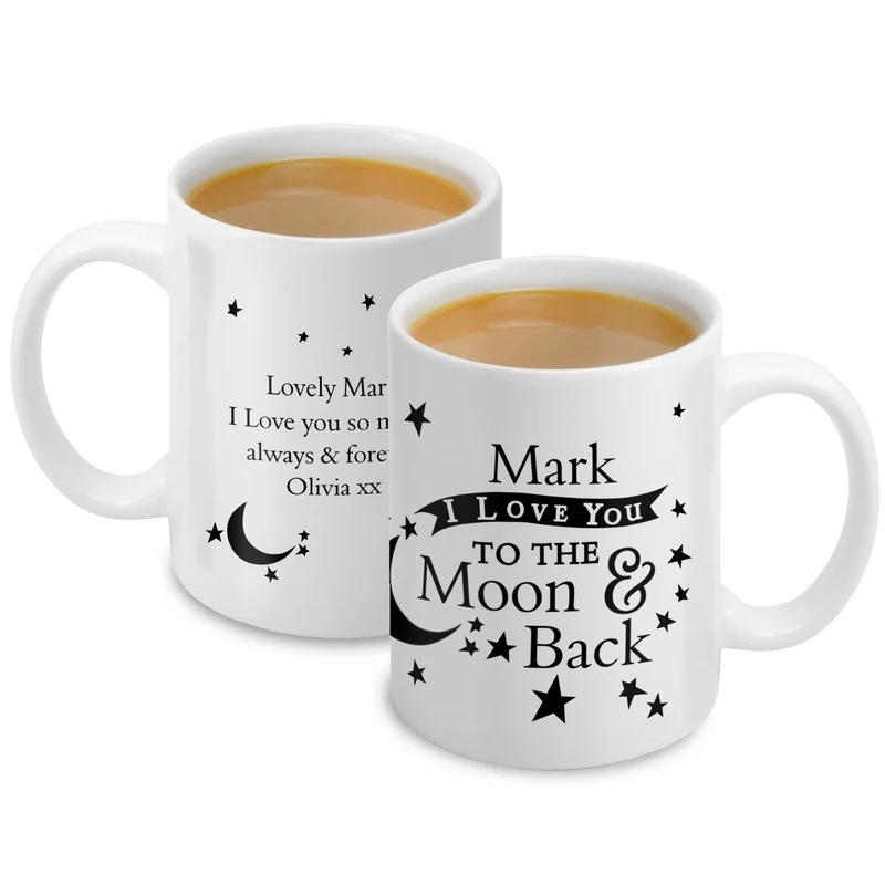 Personalised To The Moon And Back Mug