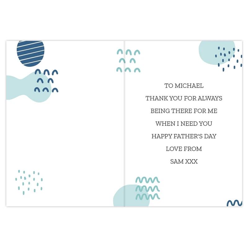 Personalised Like A Dad To Me Card