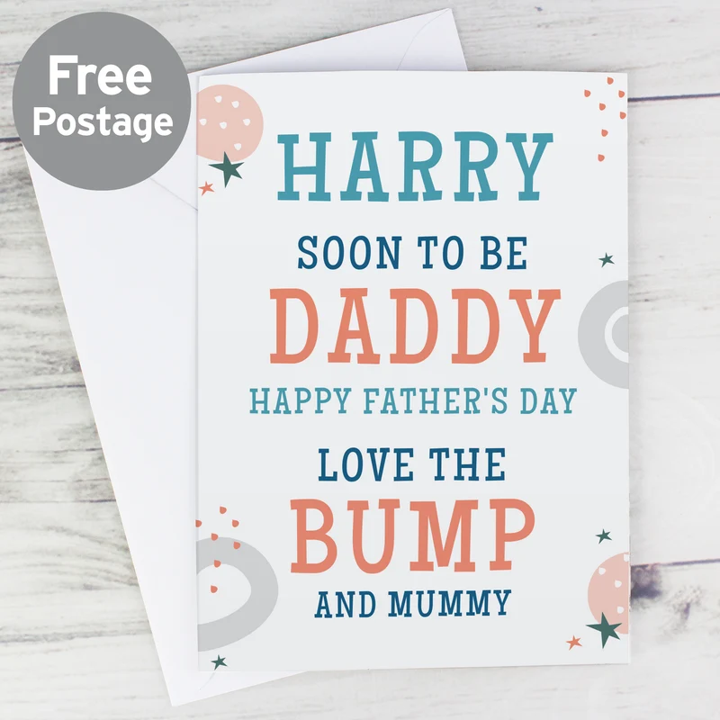 Personalised From The Bump Father's Day Card